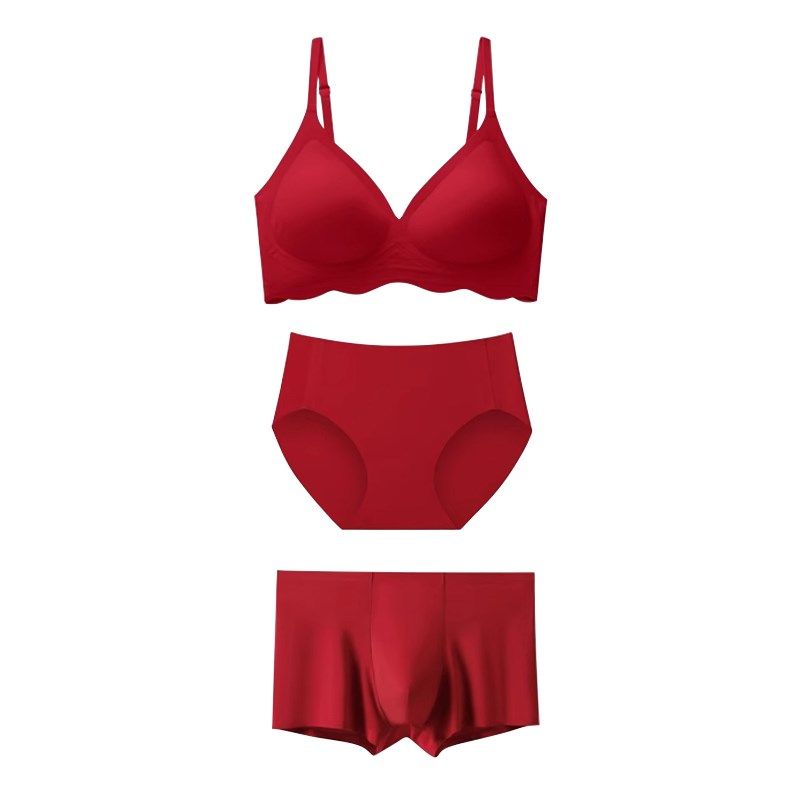 红色结婚内衣内裤新娘新郎套装情侣一对聚拢女新婚礼孕妇婚庆礼盒,淘宝优惠券,粉丝福利购,淘宝优惠卷