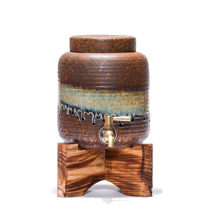 Japanese wine jar special ceramic wine bottle wine jar purple sand water tank faucet cold kettle soy sauce pot vinegar jar