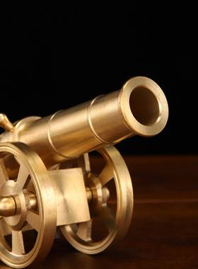 黄铜大炮铜炮件大纯炮模型中式铜摆件摆迷你摆小钢炮家居K010406-