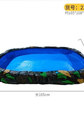 室外假山鱼池花园户外庭院景观摆件阳台树脂露台室内院子落地水池