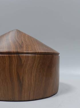 现形代简约设蒙古包计感木纹锥几何摆样板间售楼客厅书处房软装饰