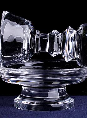 净体原矿白水晶护法杯桌面供水杯摆件简约式烛台油灯酥油灯底座