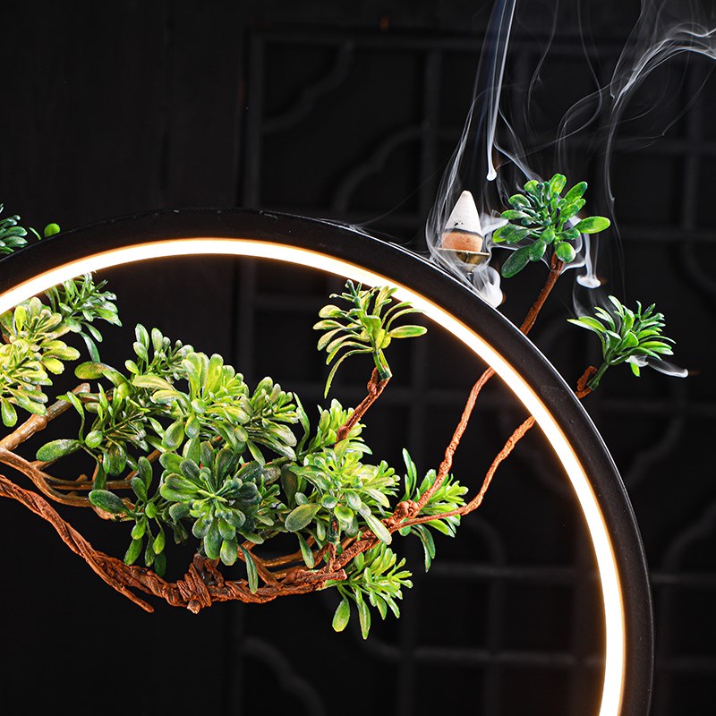 循环流水玻璃鱼缸招财转运客厅办公室桌面景观摆件装饰开业礼品 - 图2