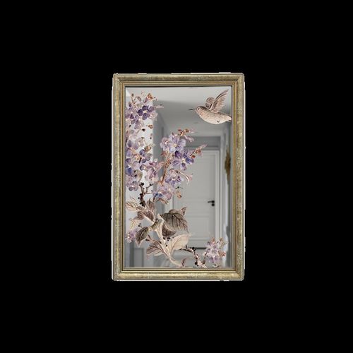 中式花鸟镜子装饰画中p国风入户玄关餐柜摆客厅卧室饭厅镜子挂画 - 图3