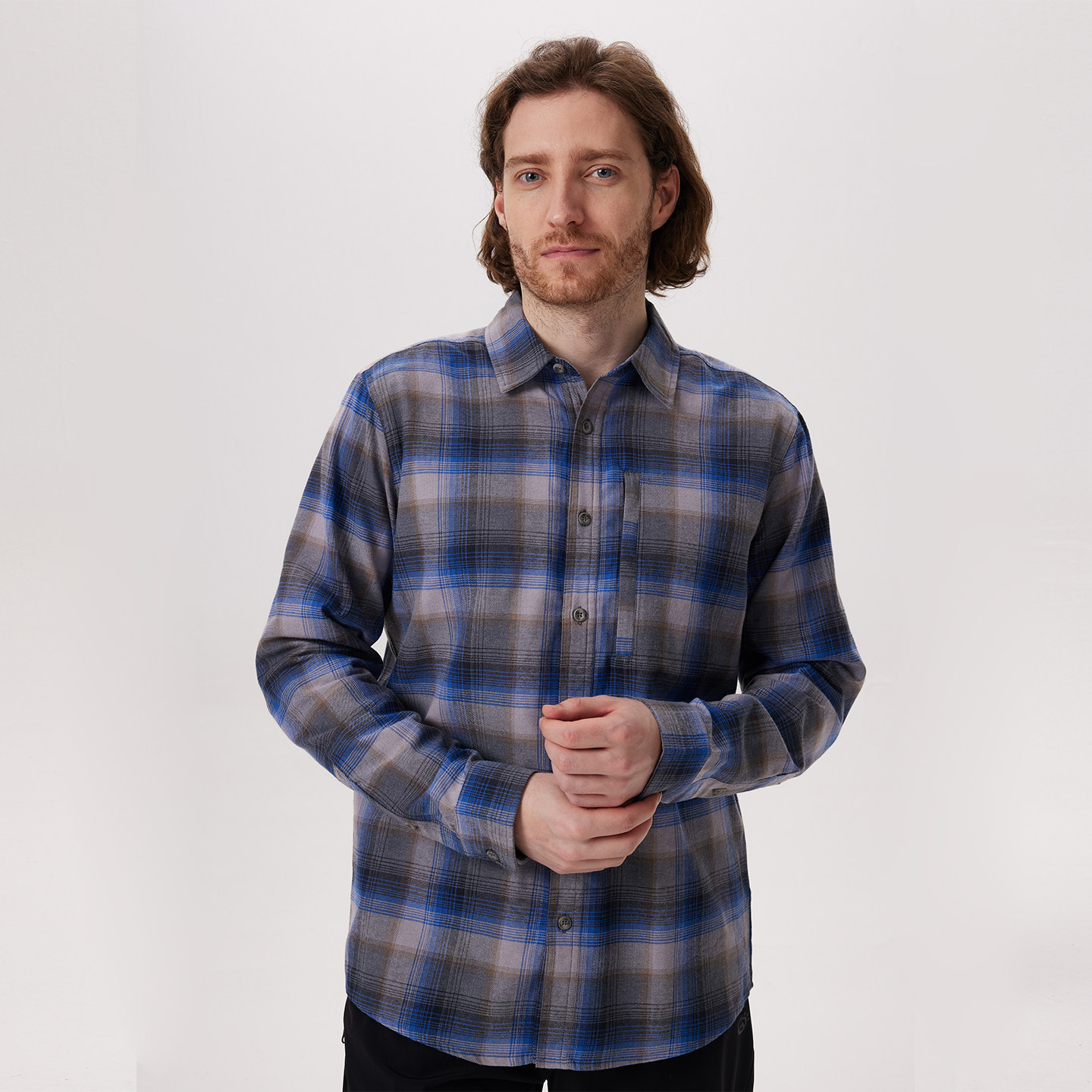 Free Country男士冬复古方格长袖衬衫