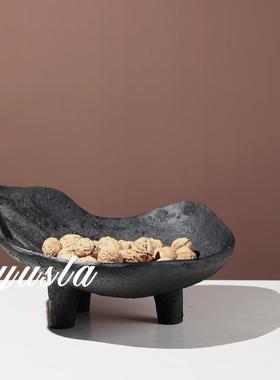 简约现代果摆件样板间客厅酒店厅餐茶WEO几干收纳水果盘托盘软装