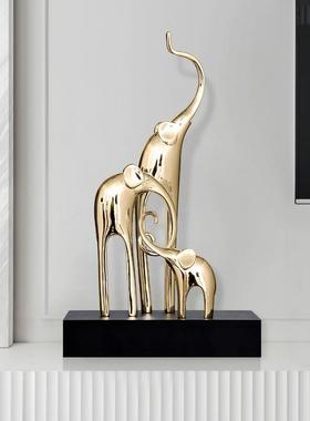 招家财大象摆件客设厅电视柜玄关酒柜饰桌面摆轻奢高档居装工ST08