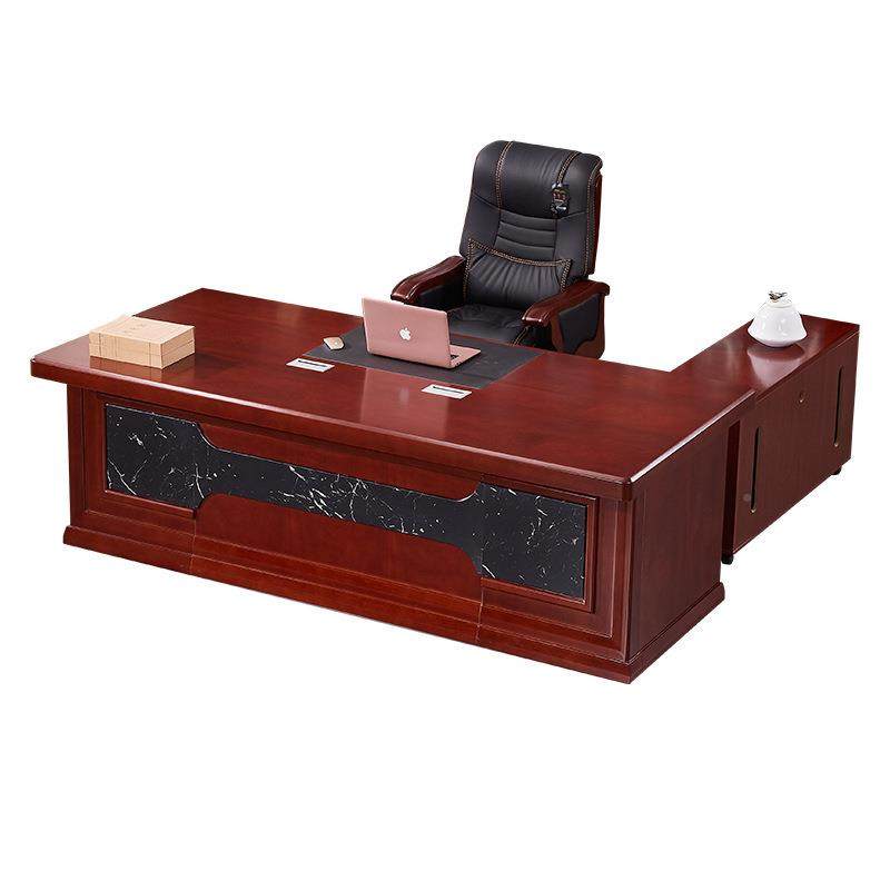 苏油漆州大班台密度板80221贴皮主管办公桌经理桃桌财务桌红胡木,淘宝优惠券,粉丝福利购,淘宝优惠卷