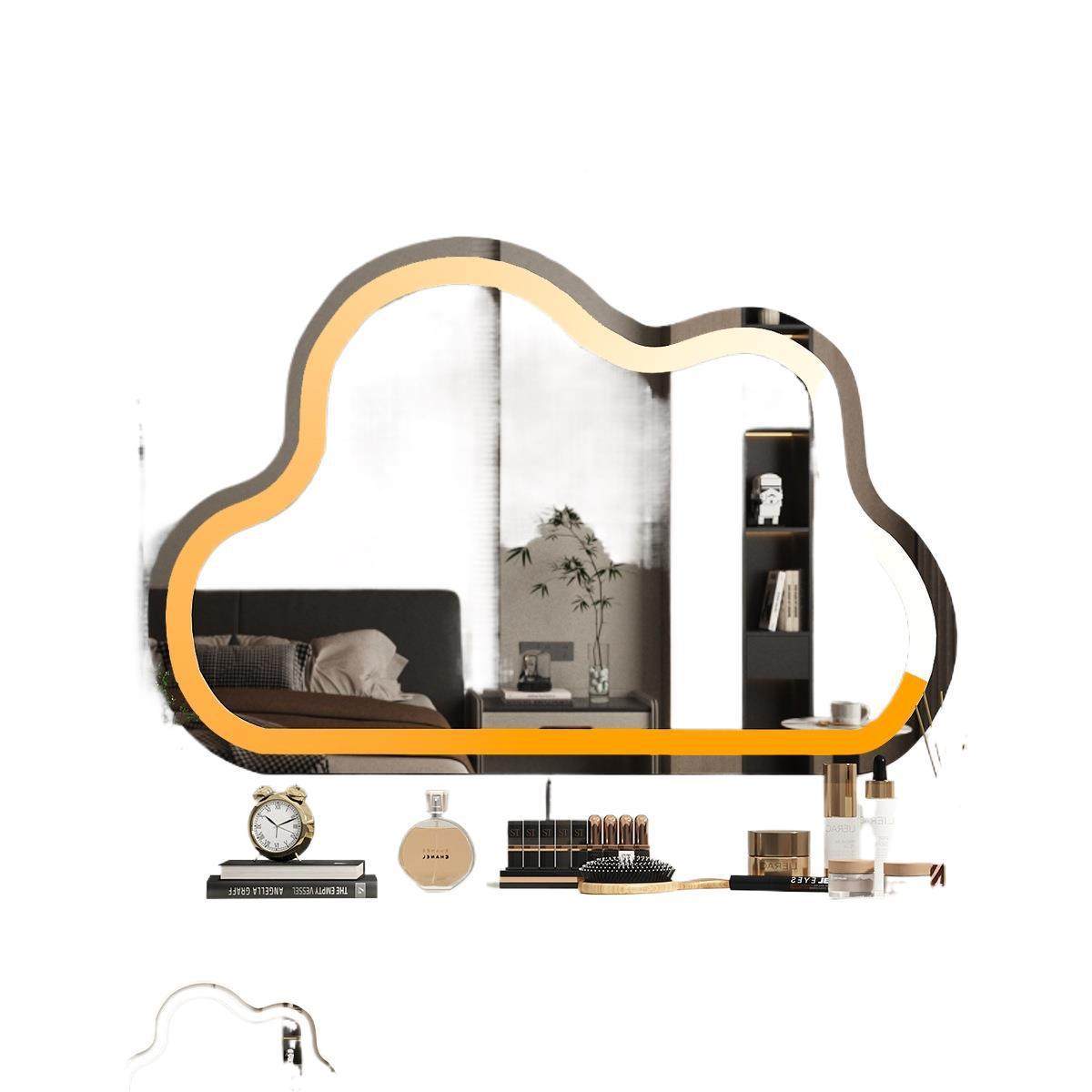 云朵UQS妆镜2025智新款梳妆台镜e子卧室桌面墙化壁挂能ld带灯梳妆,淘宝优惠券,粉丝福利购,淘宝优惠卷