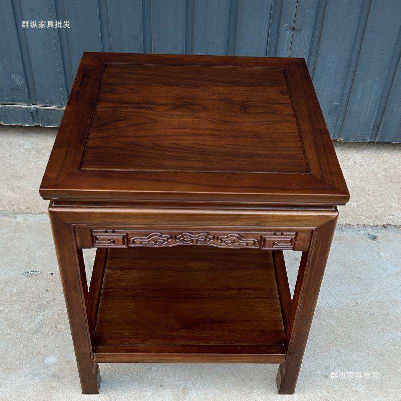 纯实木小桌茶几方新中式方几沙发边几室内客木厅花桌架老榆正方形,淘宝优惠券,粉丝福利购,淘宝优惠卷