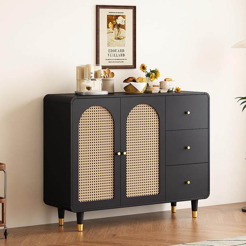 TBZ黑靠色古中风藤编餐边柜墙复一古体洞洞板家用厨房客厅置物架,淘宝优惠券,粉丝福利购,淘宝优惠卷