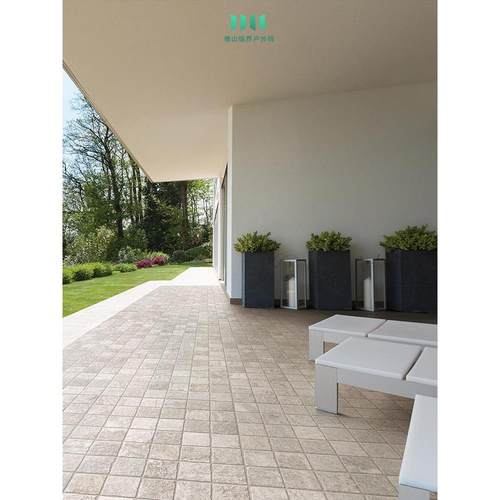 户外拼花地铺石x别墅庭院花园莱姆石阳台露台马蹄石彷古砖 - 图0