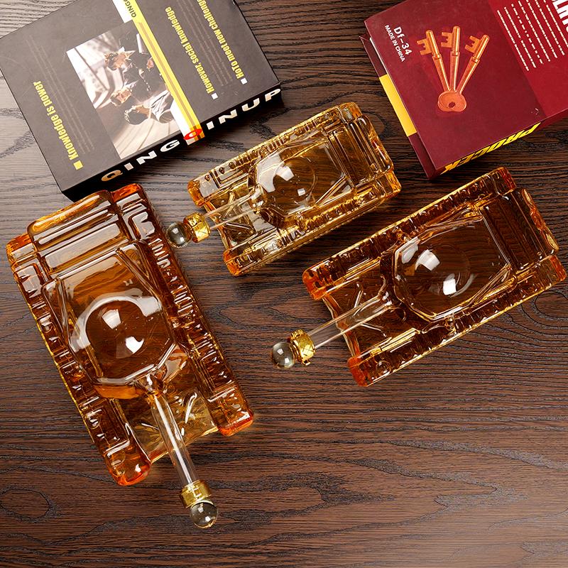 Household heavy wine bottle high-end sealed tank glass wine bottle creative shape transparent empty bottle decoration