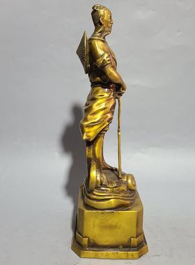 现货全铜铸造大禹大禹奖全身站像人物雕塑摆件工程奖杯大小可定制