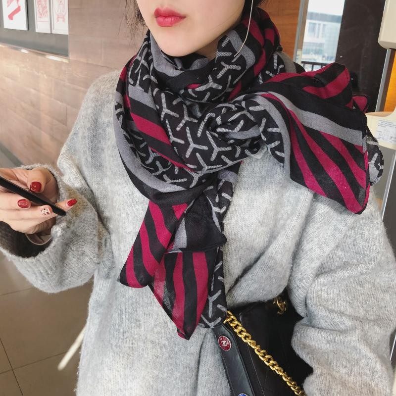 春秋季丝巾女韩版百搭薄款长纱巾保暖围脖双面披肩时尚围巾女冬季,淘宝优惠券,粉丝福利购,淘宝优惠卷