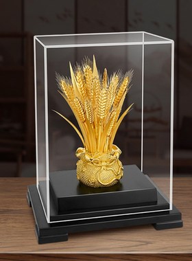 星禾金箔麦穗大卖招财摆件公司店铺开业乔迁礼品办公室桌面装饰品