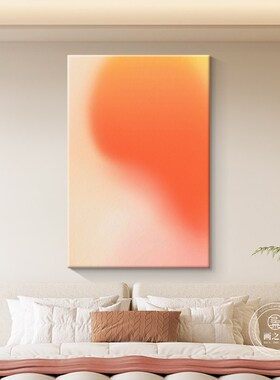 奶油风多巴胺沙j发背景墙装饰画黄色小众高级感艺术挂画客厅落地