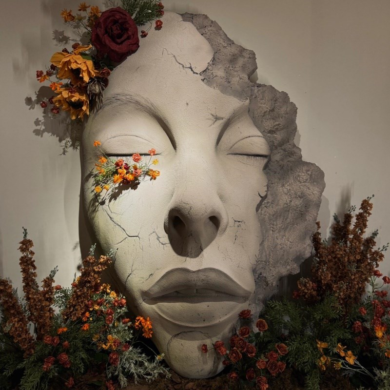 泡沫雕塑定制人脸玻璃钢美陈雕塑商场酒店餐厅装饰品摆件拍照道具 - 图2