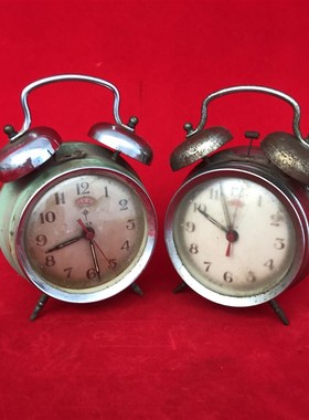 民俗老物件民国老钟表小闹钟收藏座钟杂项老东西旧货古董怀旧摆件