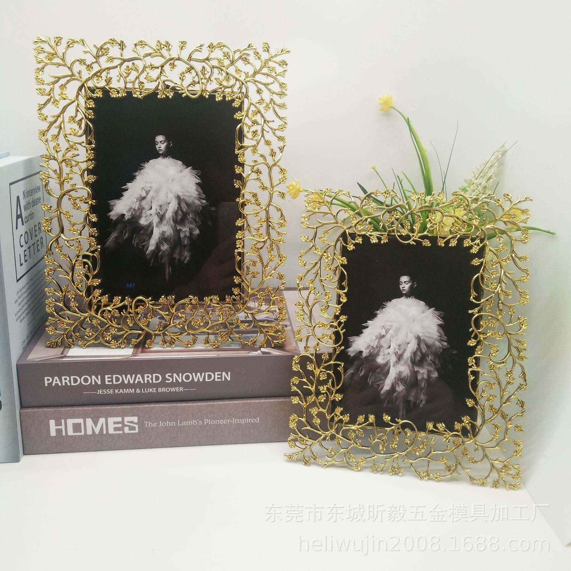 镂寸xy062空古金金属67寸金色相框款，，式新颖，高档大气 - 图2