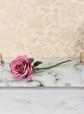 金色盘提手大理石糕托盘HP-028金展属蛋架示架蛋糕摆台甜品台摆装