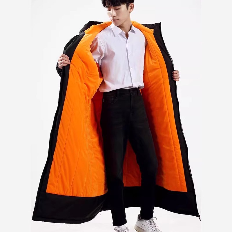 挡风衣冬季加绒加厚电动车挡风被雨衣一体骑车保暖神器护膝防寒衣 - 图3