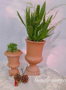 新品推荐 红陶手工 南瓜小酒杯 C友盆花  桌面阳台杂货小陶盆陶缸