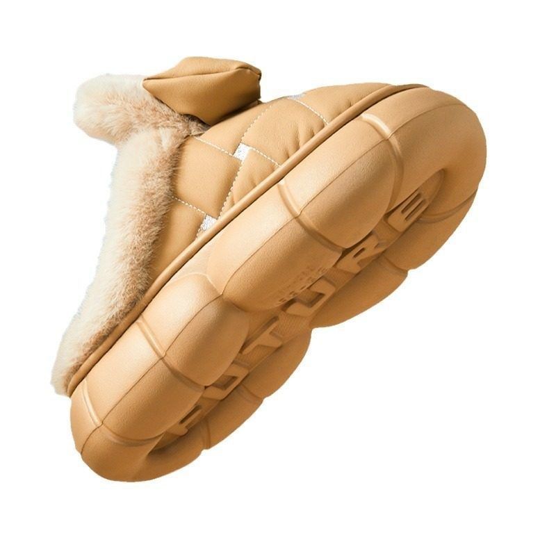 2024秋冬新款可爱毛绒防滑棉拖鞋卡通加厚防水兔耳朵居家日用室内,淘宝优惠券,粉丝福利购,淘宝优惠卷