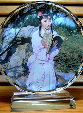 红楼梦摆设纪念品林黛玉礼品贾宝玉收藏品薛宝钗装饰品水晶摆件