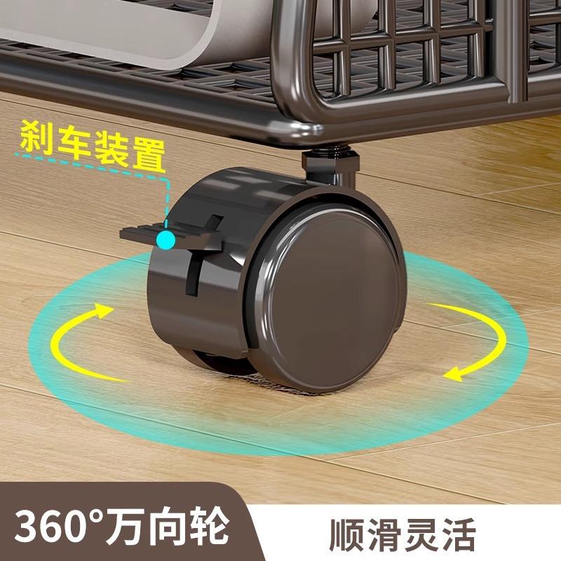 Desktop computer main base OYY seat bracket movable pulley machine chassis shelf home office double-layer rack