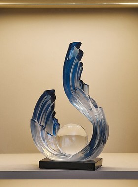 风生水起摆件轻奢高档客厅t高端大气上档次办公室电视柜酒柜装饰