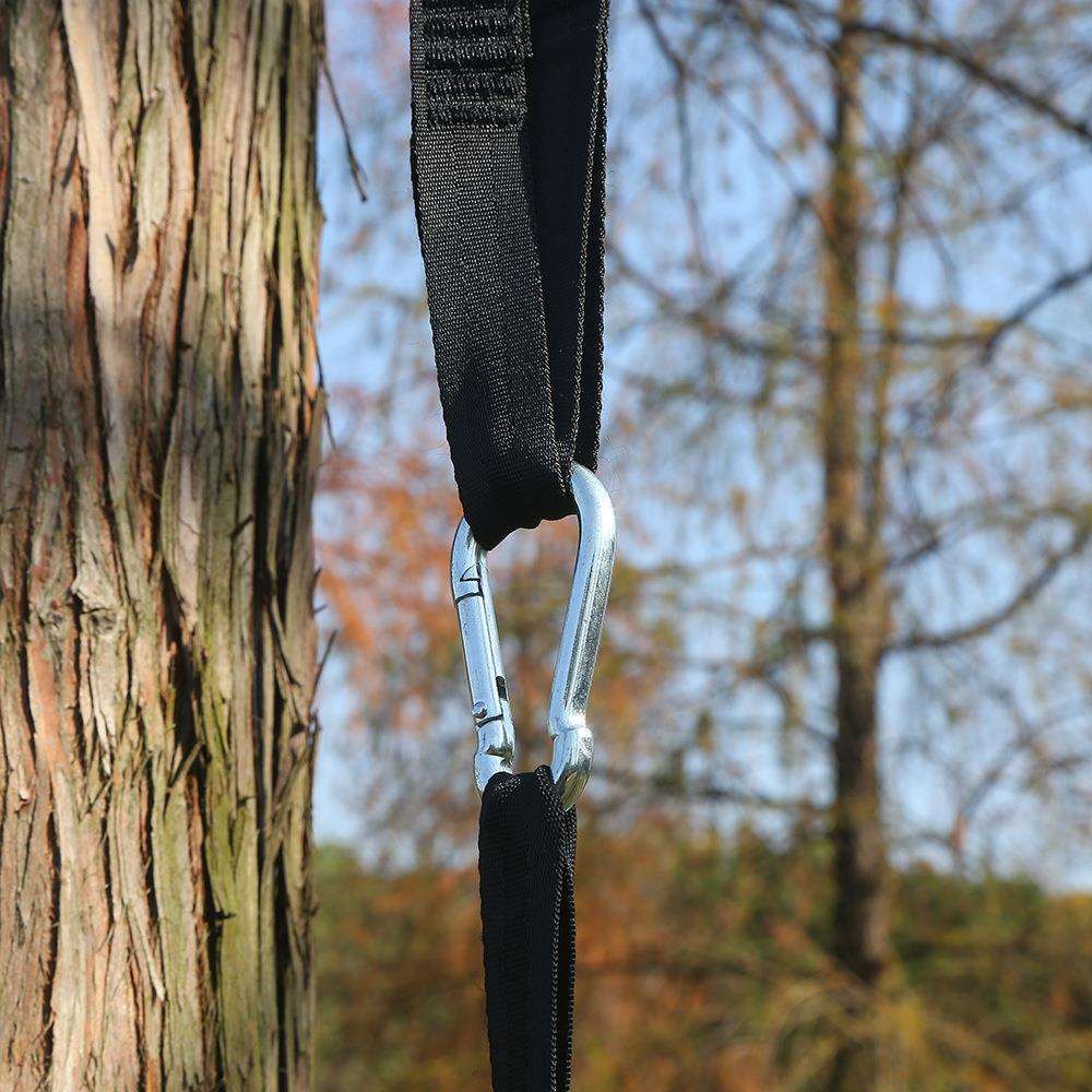 儿童便携式充气秋千吊椅 创意户外懒人吊床 彩色加厚降落伞布床 - 图2