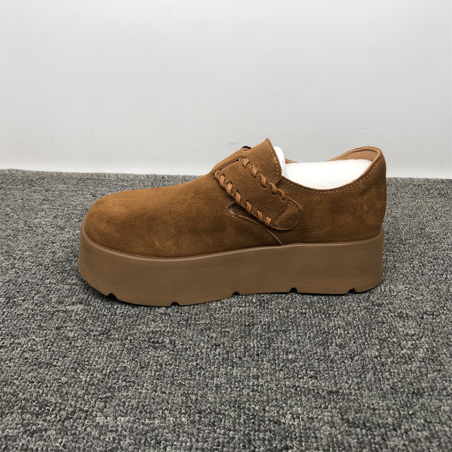 品牌撤柜真皮复古厚底博肯鞋女2025新款磨砂牛皮厚底轻便乐福鞋潮,淘宝优惠券,粉丝福利购,淘宝优惠卷