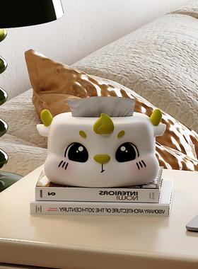 泡泡油风纸巾盒客厅高档抽KIJ奶纸轻奢创盒意家用茶几装饰品摆龙