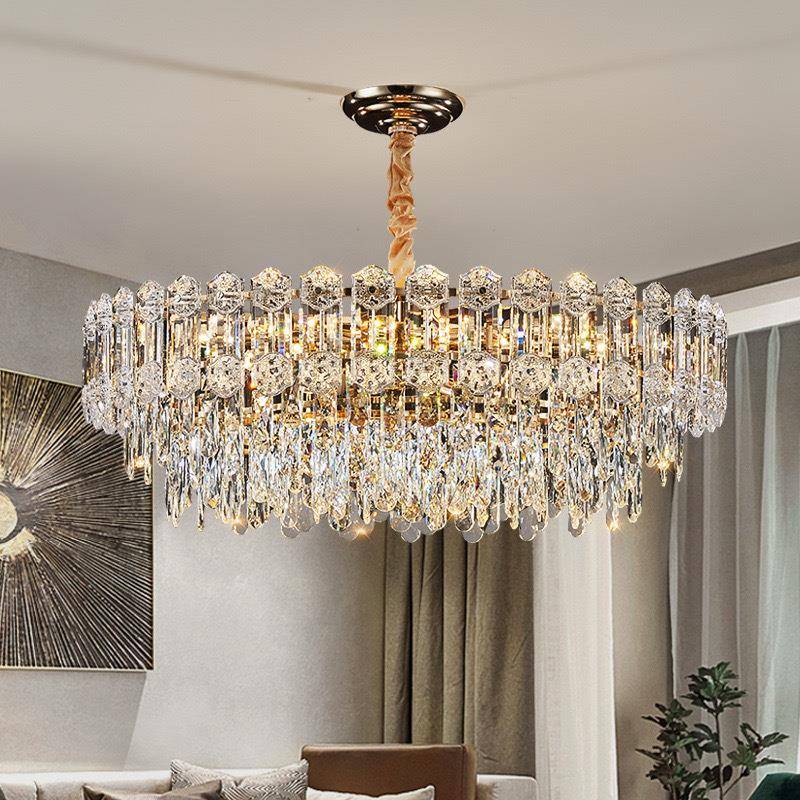 轻奢水晶灯具现代奢华大气客厅主灯主卧室房间灯法式百搭餐厅吊灯 - 图0