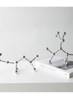 代轻奢金属电镀B0793彩摆色分子件样板间客厅桌现面茶几电视柜摆