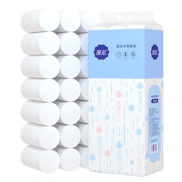 漫花无芯卷纸宿舍家用5层加厚原生木浆卷筒纸厕所纸整提实惠手纸,淘宝优惠券,粉丝福利购,淘宝优惠卷