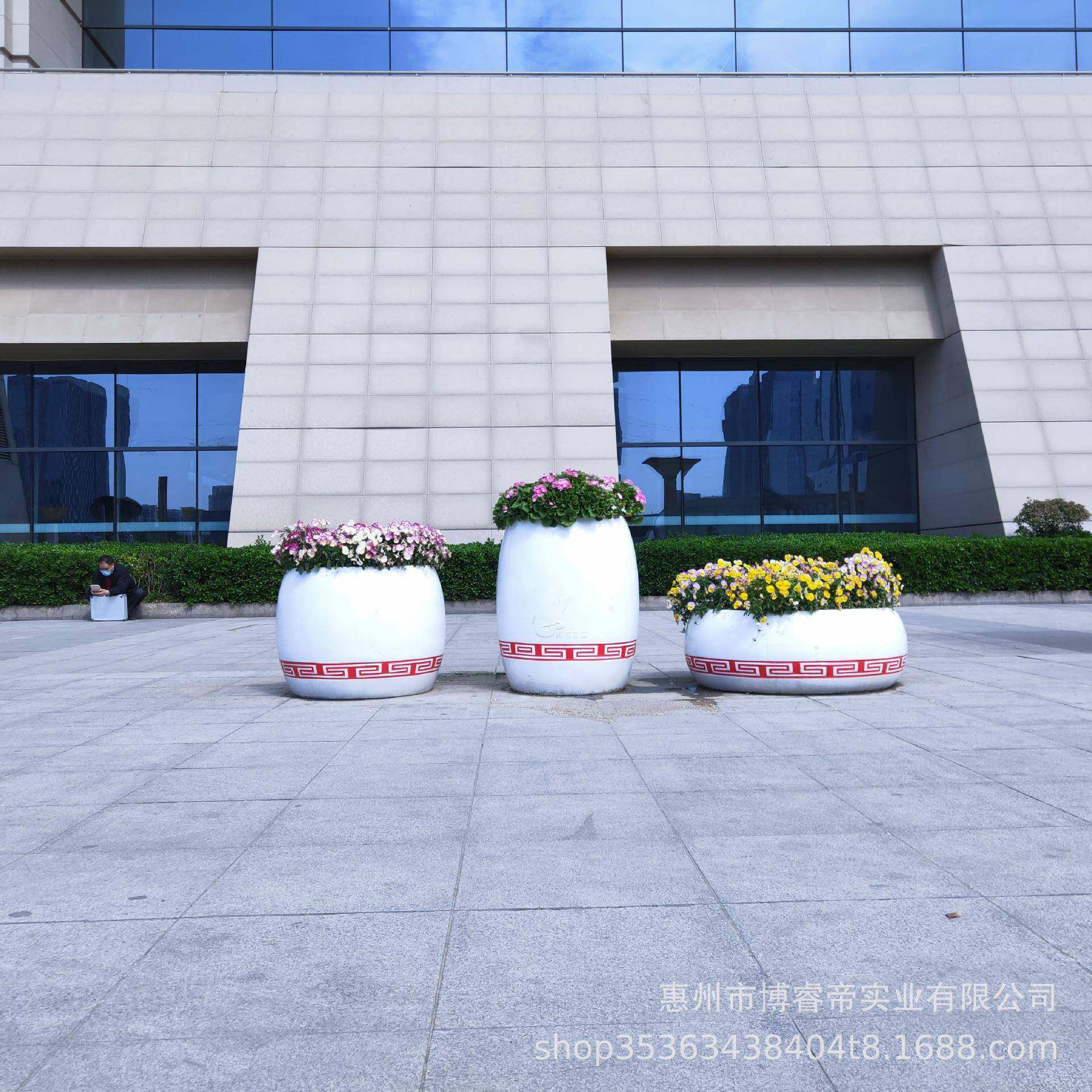 玻璃钢户外花盆商场花钵广场落地花瓶组合市政园林玻璃钢花箱美陈,淘宝优惠券,粉丝福利购,淘宝优惠卷