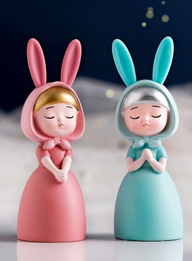 梦境兔子创意摆件l家居装饰书桌办公桌小饰品送女人生日礼物少女
