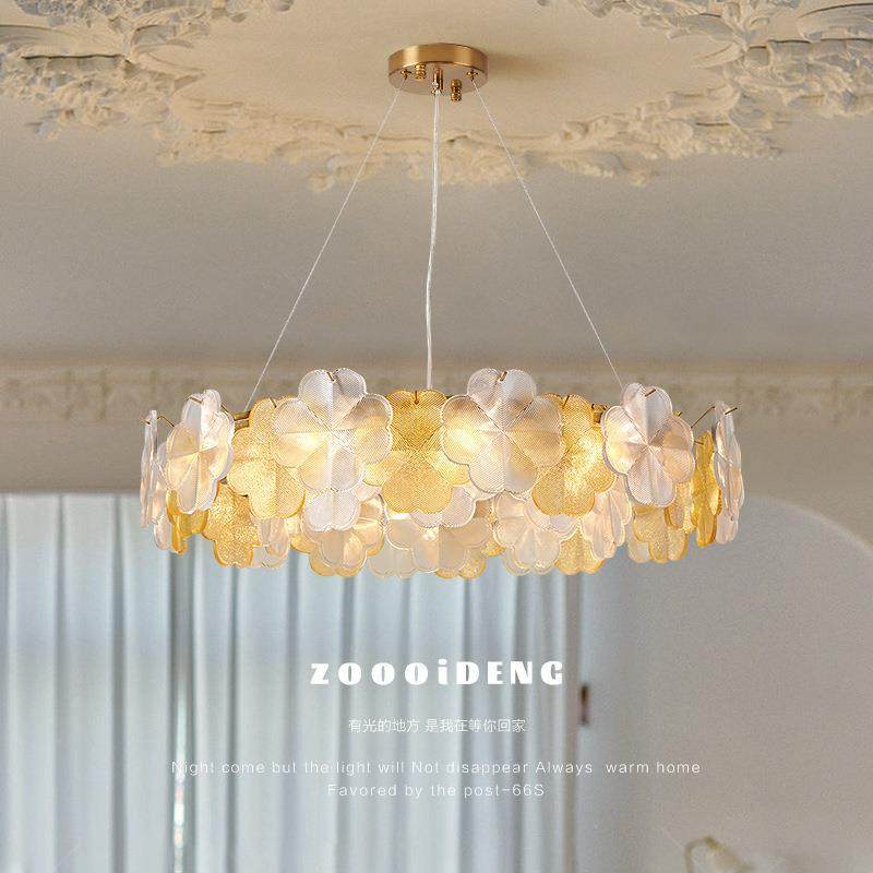 法式浪漫455花朵设水晶吊灯美厅式轻奢客厅餐计师款眼女孩卧室护,淘宝优惠券,粉丝福利购,淘宝优惠卷