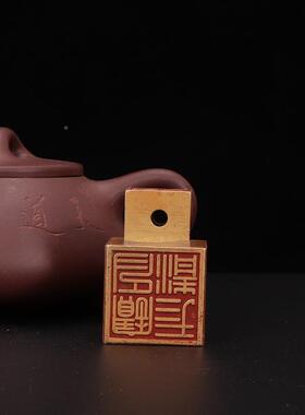 具古玩古董铜朱兰六面印章道风用品文房砂装饰品摆件水造型铜制