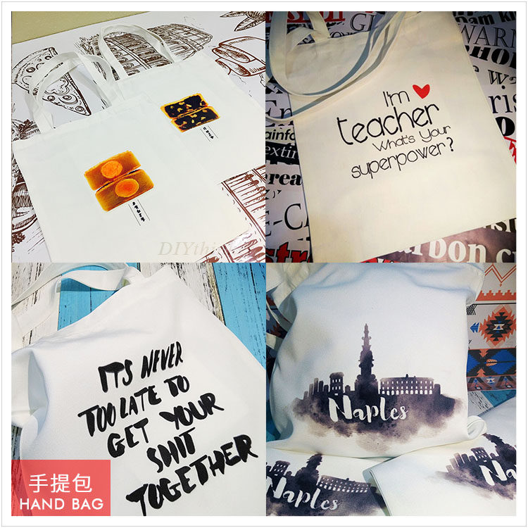 惊艳女孩手绘插画服饰白色单肩帆布包手提袋时尚环保袋礼物,淘宝优惠券,粉丝福利购,淘宝优惠卷