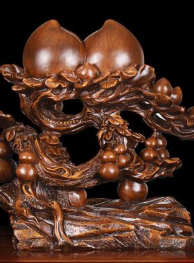 多福添寿大寿桃葫芦工艺摆件送长辈爷爷奶奶祝寿贺寿礼品生日礼物