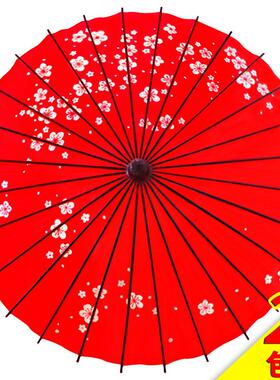 手工红道色油纸伞古桐典江南防雨实用001工艺舞蹈小具油伞装饰伞