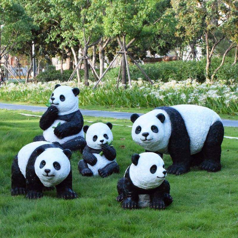 猫8118熊猫园景小品幼儿园仿真动物摆观件户外花园庭院造景林玻璃,淘宝优惠券,粉丝福利购,淘宝优惠卷