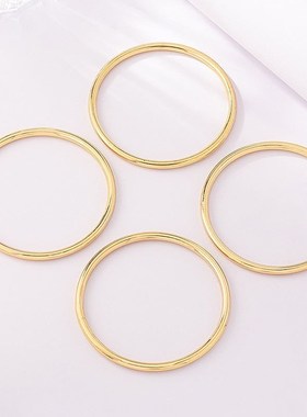 韩版时尚简约气质l多层几何圆圈金色手镯女网红个性设计感手环男