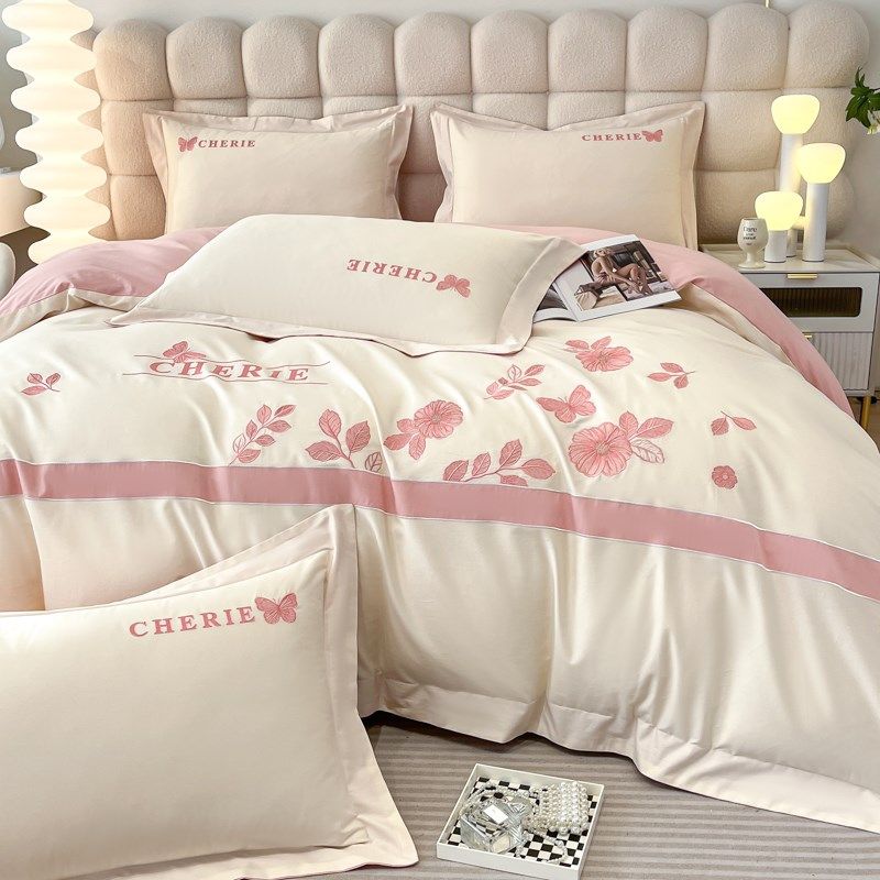 轻奢100支长绒棉纯棉四件套高级感全棉被套床单四季通用床上用品,淘宝优惠券,粉丝福利购,淘宝优惠卷