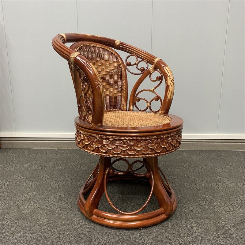 真藤转椅三件套休闲阳台单人客厅靠背滕编椅久坐不累藤椅茶桌组合,淘宝优惠券,粉丝福利购,淘宝优惠卷