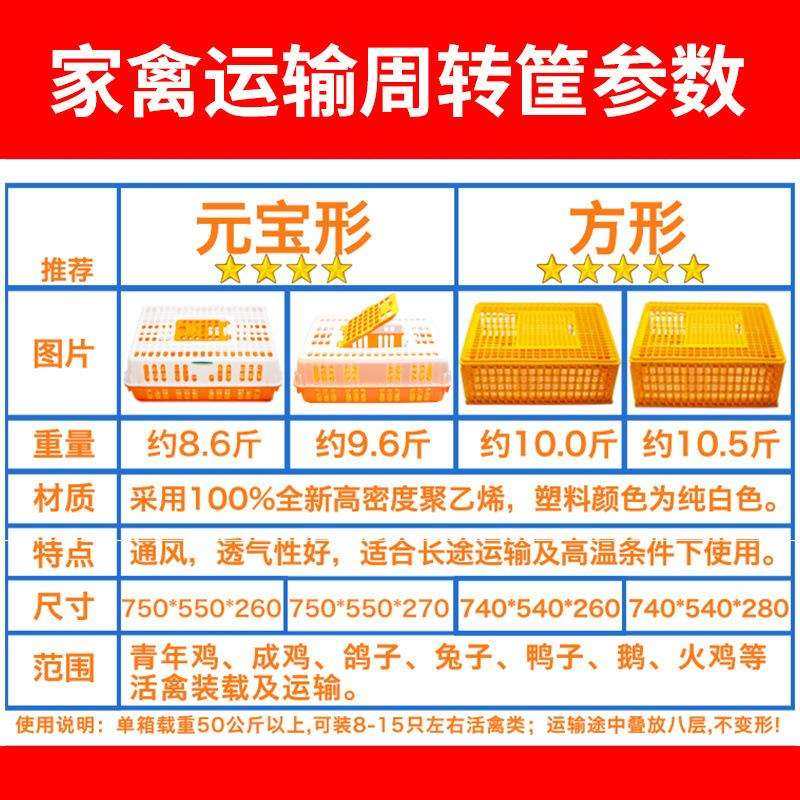 鸡笼运输笼大号加厚塑料家禽坚固不变形鸡鸭鹅兔鸽周转笼子鸡笼门,淘宝优惠券,粉丝福利购,淘宝优惠卷