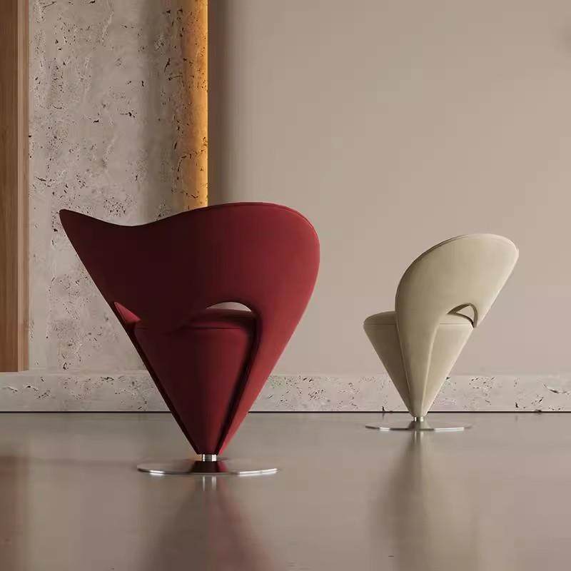 轻奢单椅意式单人沙发椅设计师款化妆椅简约休闲椅锥形高级化妆凳,淘宝优惠券,粉丝福利购,淘宝优惠卷